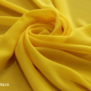 Ткань для туники Шифон однотонный цвет жёлтый