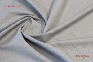 Натуральная ткань для постельного белья Лен серый