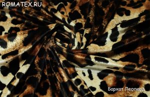 Обивочная ткань для мебели Бархат Леопард